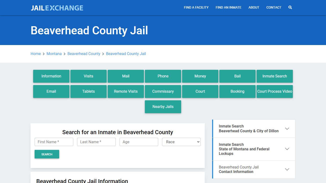 Beaverhead County Jail Roster Lookup, MT, Inmate Search